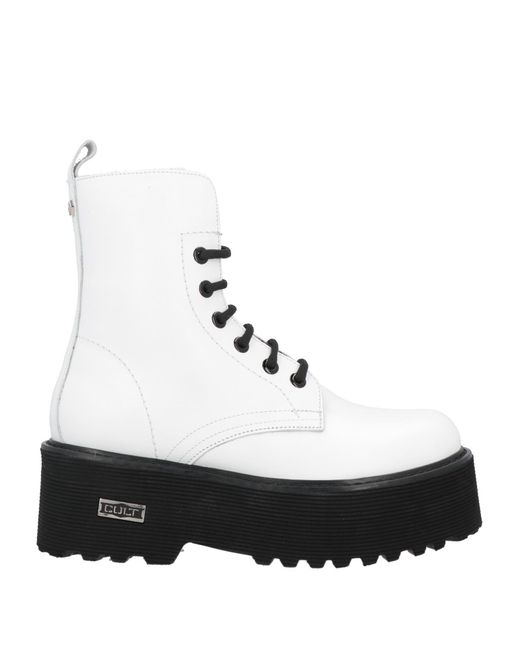 Cult White Ankle Boots
