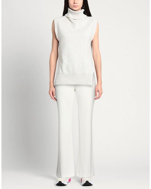hinnominate White Pants Viscose, Polyester, Elastane