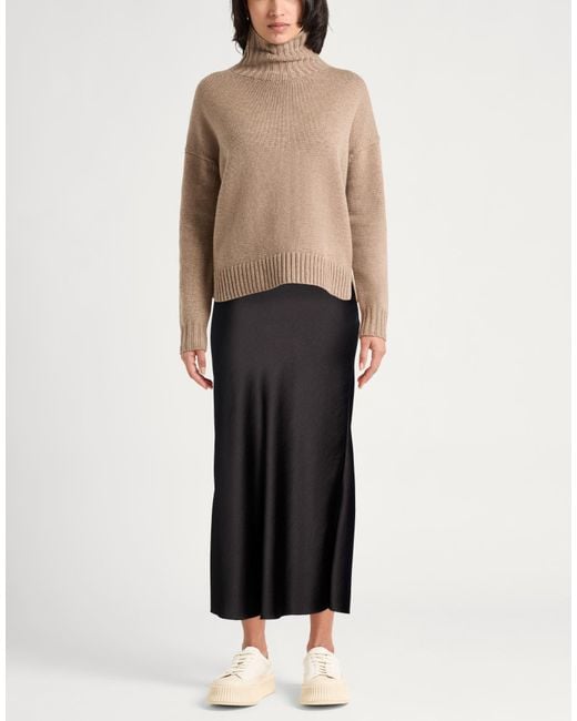 Jucca Black Maxi Skirt Polyester