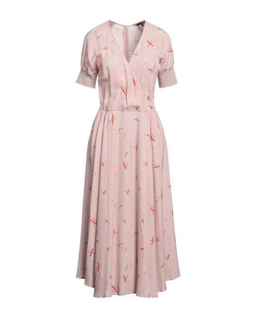 Armani Exchange Pink Midi Dress