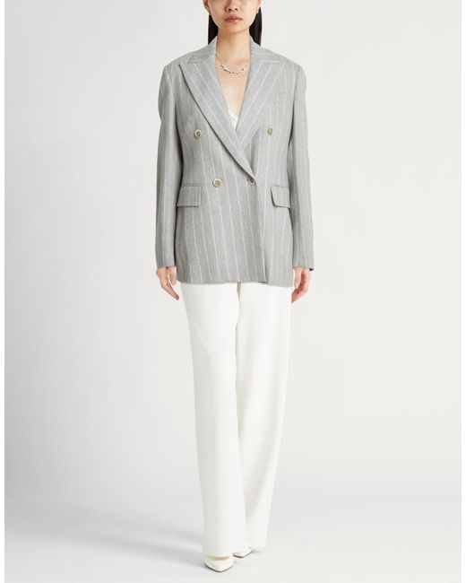 Eleventy Gray Light Blazer Wool, Cashmere, Elastane