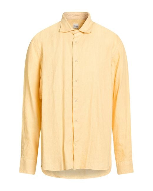 Drumohr Yellow Shirt Linen for men