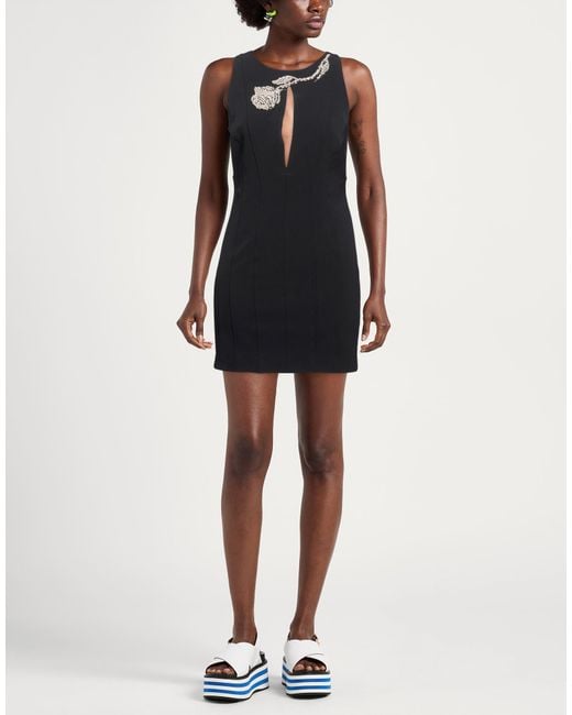 Blugirl Blumarine Black Mini Dress Polyester, Elastane