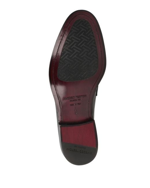 Testoni Black Loafers Leather for men