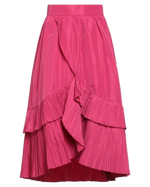 Suoli Pink Midi Skirt Polyester
