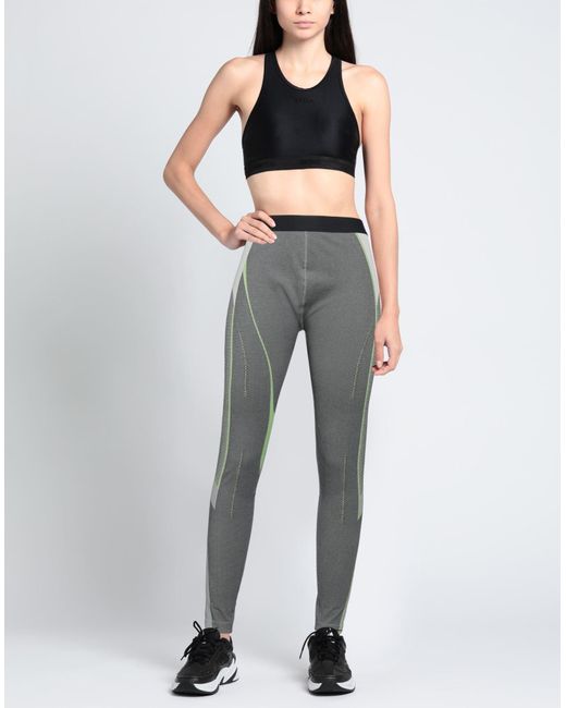 Nike Gray Leggings Polyester, Nylon, Elastane