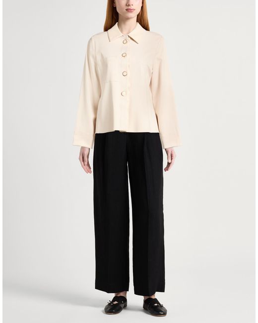 Gai Mattiolo Natural Gm Cream Jacket Viscose, Polyamide, Elastane