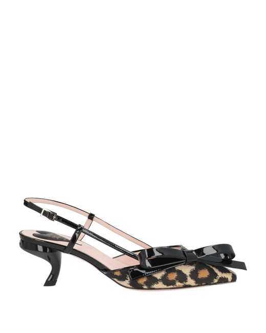 Roger Vivier Orange Ballet Flats Leather