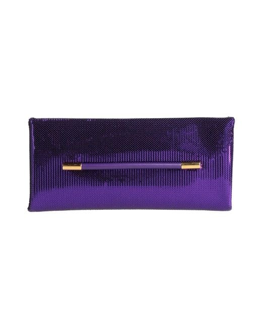Tom Ford Purple Handbag Viscose, Silk, Calfskin