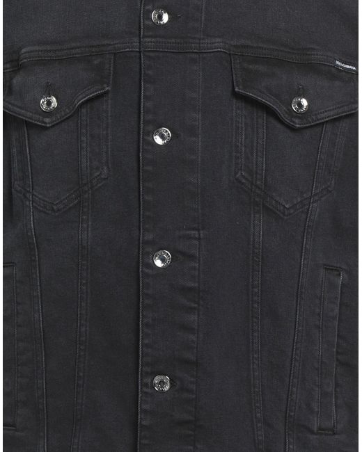 Dolce & Gabbana Black Denim Outerwear Cotton, Elastane for men