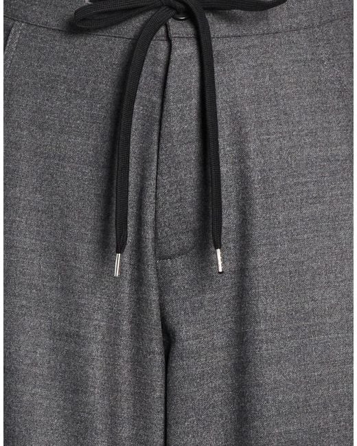 Jucca Gray Charcoal Pants Virgin Wool, Elastane