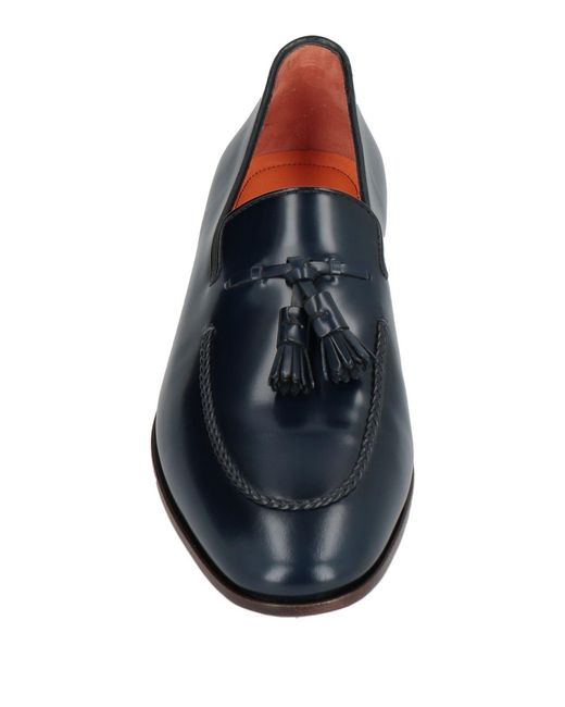 Santoni Blue Loafers for men
