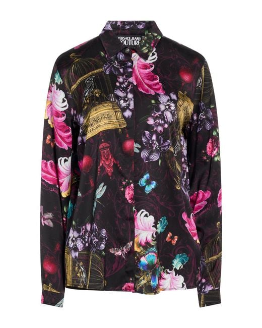 Versace Jeans Couture Black Shirt Viscose, Elastane