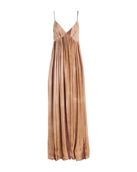 Uma Wang Natural Maxi Dress Viscose, Acetate