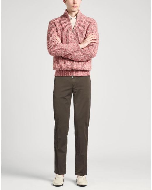 PT Torino Gray Pants Cotton, Elastane for men