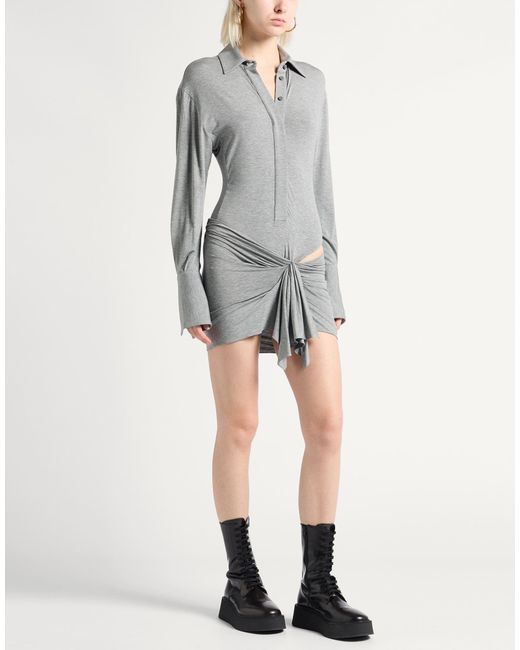 The Attico Gray Mini Dress Viscose, Elastane
