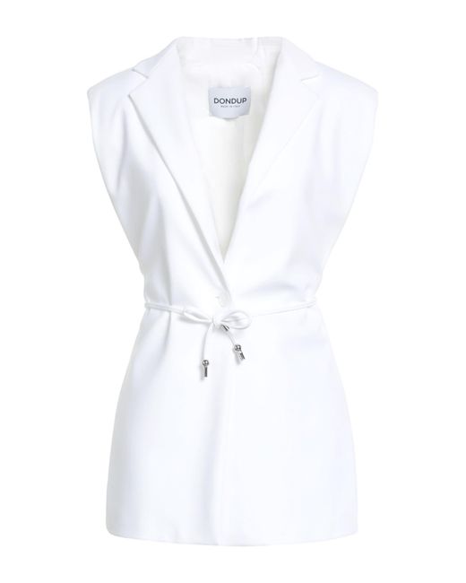 Dondup White Vest Viscose, Polyamide, Elastane