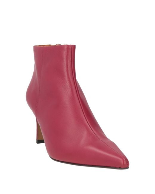 Angel Alarcon Purple Ankle Boots Leather
