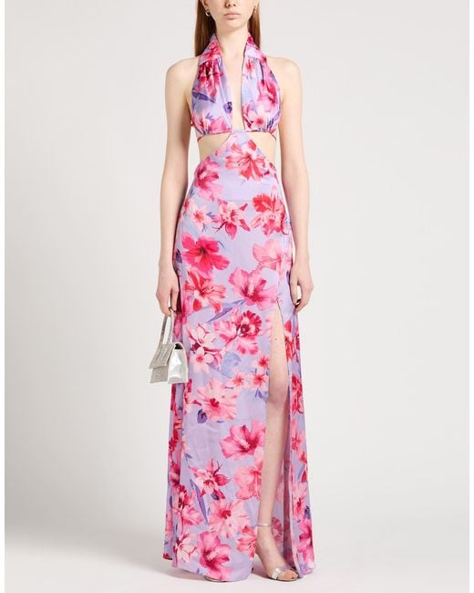 Pinko Pink Lilac Maxi Dress Polyester