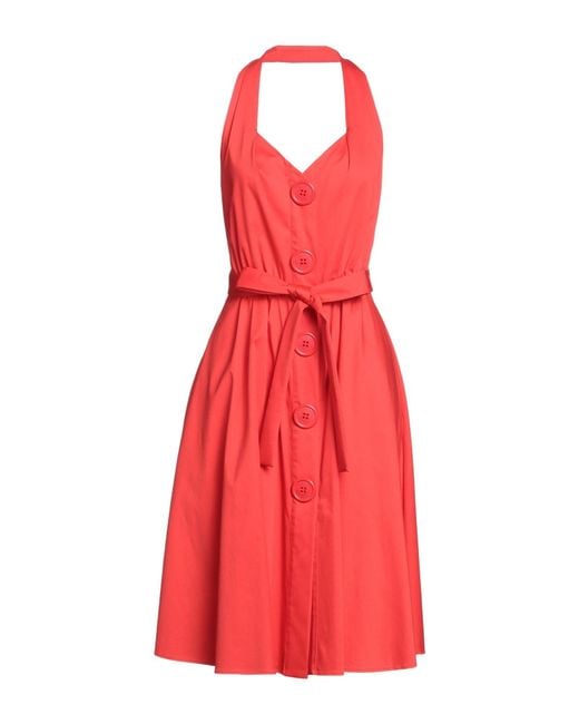Moschino Red Midi Dress