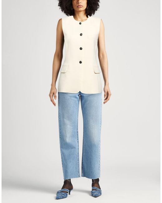 Rag & Bone Natural Cream Blazer Polyester, Viscose, Elastane