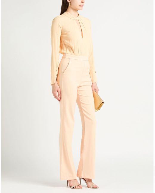 Patrizia Pepe Natural Jumpsuit Polyester, Elastane, Viscose