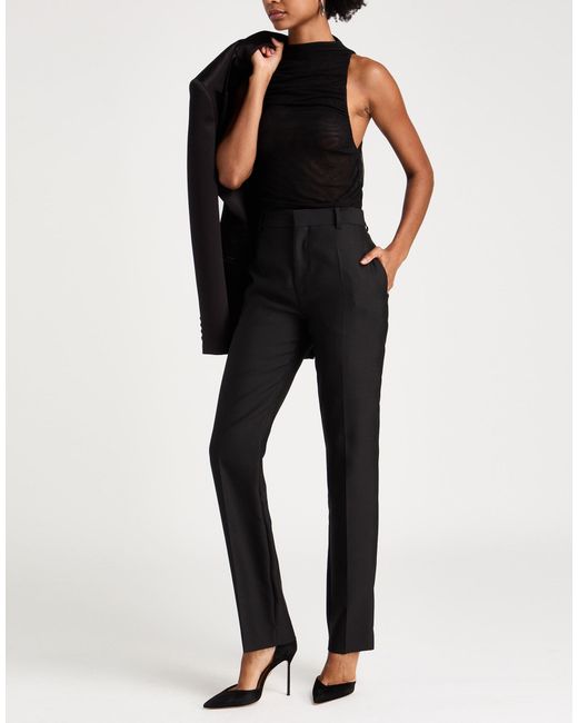 Loewe Black Pants Wool, Silk