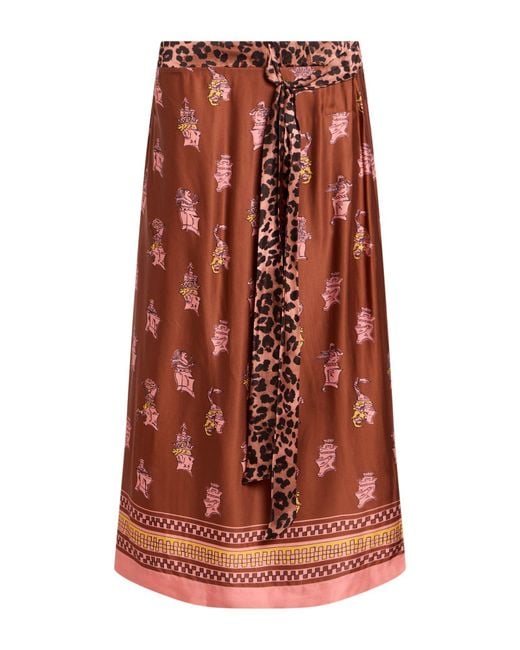 Ottod'Ame Red Midi Skirt