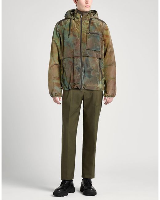 Herno Green Military Jacket Polyester for men