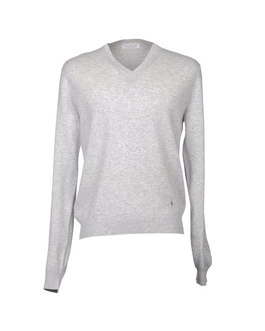 Ballantyne Gray Cashmere Sweater for men