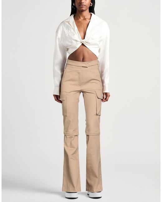 ANDREADAMO Natural Pants Cotton, Elastane