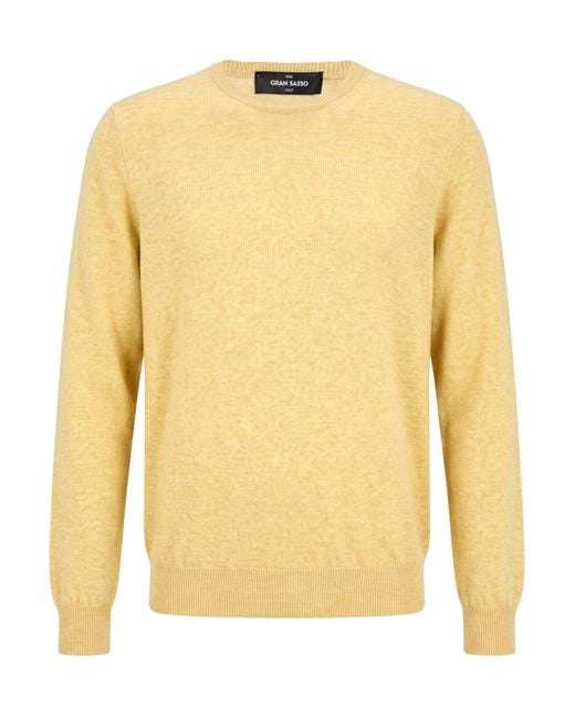Gran Sasso Yellow Sweater Cashmere for men
