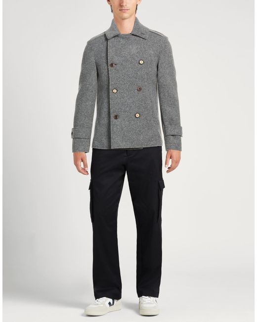 Bob Gray Coat Polyester, Acrylic, Virgin Wool, Elastane for men