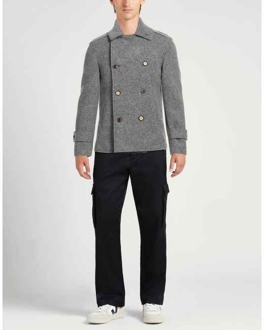 Bob Gray Coat Polyester, Acrylic, Virgin Wool, Elastane for men