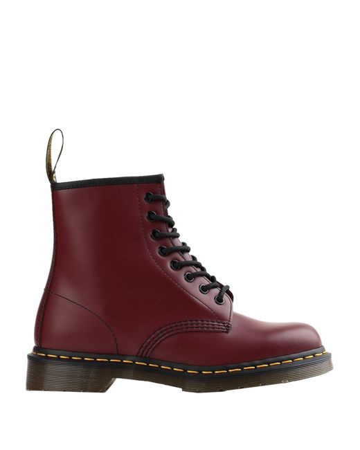 Dr. Martens Purple Burgundy Ankle Boots Soft Leather