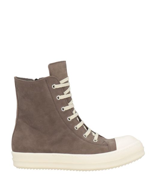 Rick Owens Brown Taupe Sneakers Leather for men