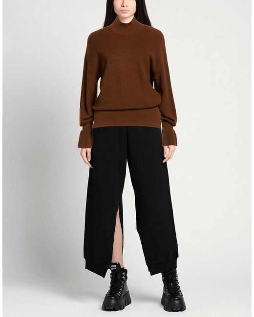 Manila Grace Brown Turtleneck Acrylic, Wool, Viscose