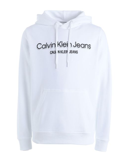 Sudadera Calvin Klein de hombre de color Blanco | Lyst