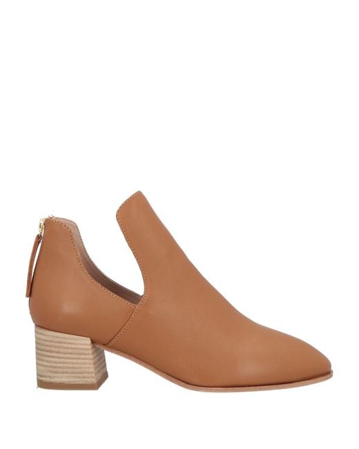 Unisa Brown Camel Ankle Boots Leather