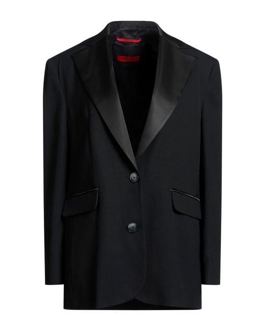 MAX&Co. Black Blazer Viscose, Wool