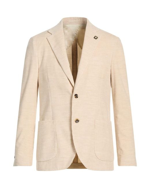 Lardini Natural Blazer Cotton, Alpaca Wool for men