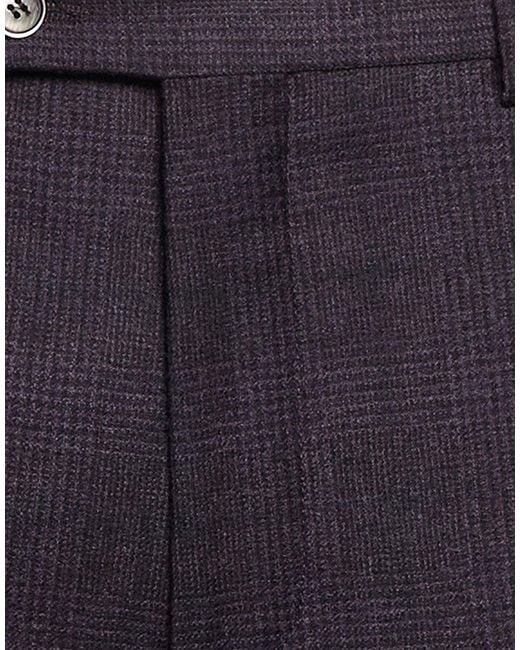 DIGEL Blue Dark Pants Virgin Wool for men