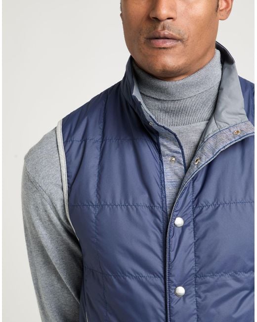 Fedeli Blue Vest Polyester for men