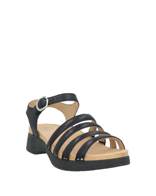Dansko Black Sandals Leather