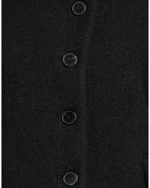 Douuod Black Jacket Polyester, Acrylic, Wool, Polyurethane