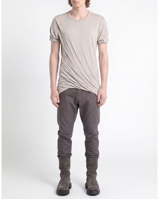 Rick Owens White Light T-Shirt Cotton for men