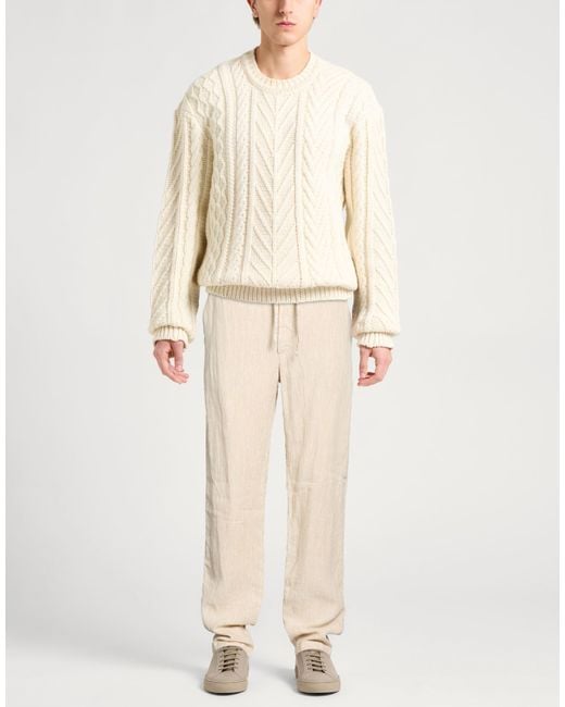 120% Lino Natural Pants Linen for men