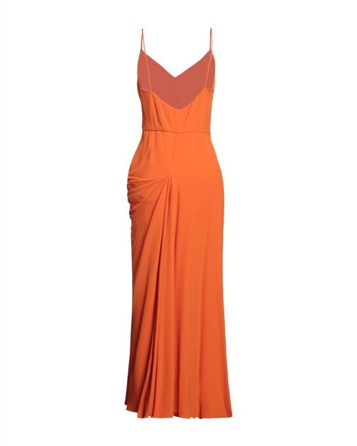 McQueen Orange Midi Dress