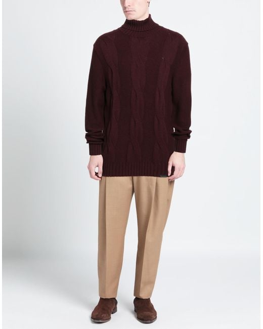 Brooksfield Purple Turtleneck for men