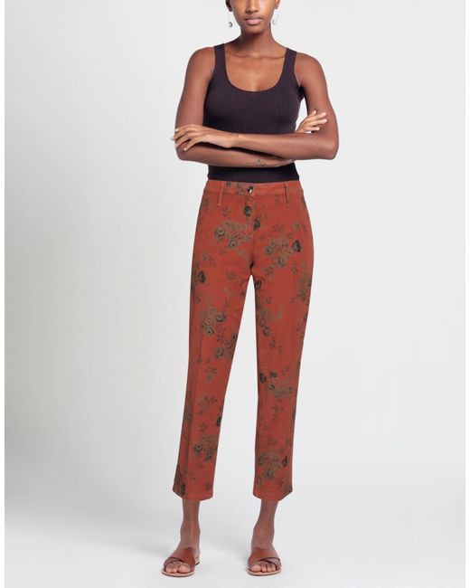 Jacob Cohen Red Pants Cotton, Elastane